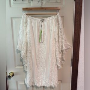 Cream Ruffled Mini Dress for Brides